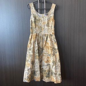 Prehistoric Dinosaur 🦖 Print Fit and Flare Dress. Retrolicious. Modcloth.